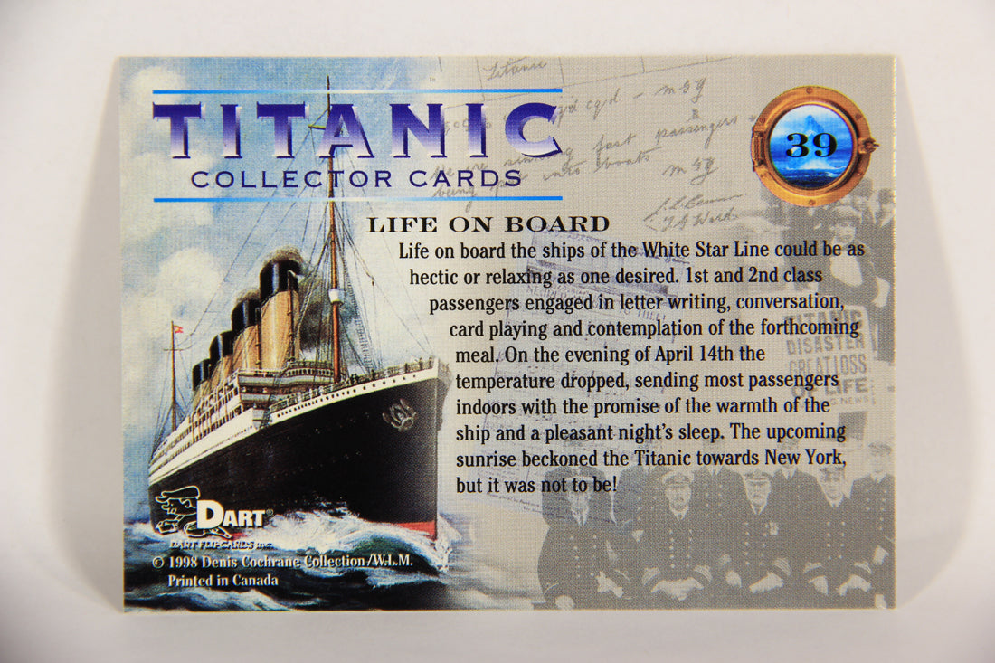 Titanic Collector Cards 1998 Trading Card #39 Life On Board ENG L017522