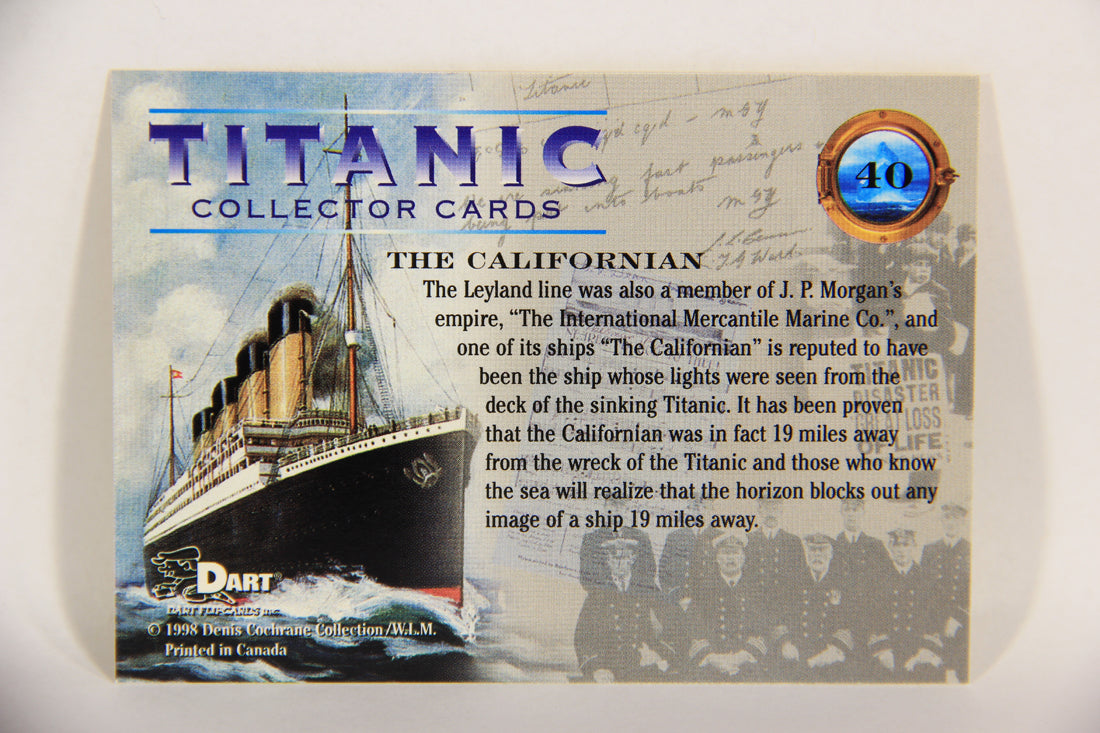Titanic Collector Cards 1998 Trading Card #40 The Californian ENG L017523