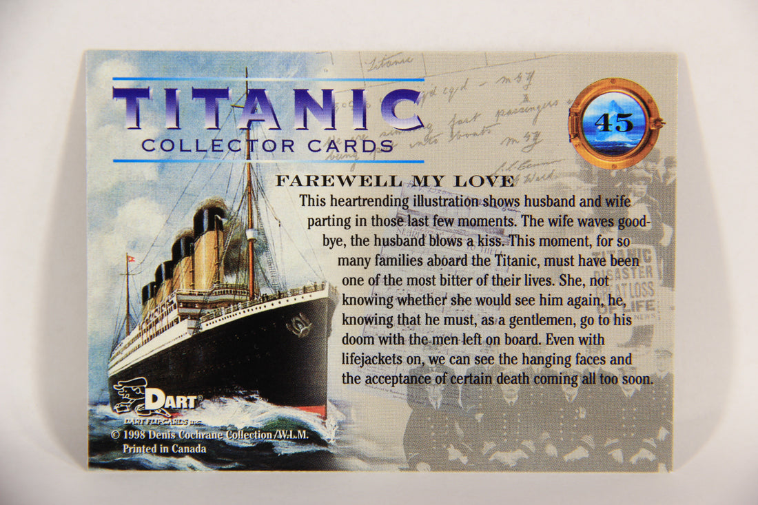 Titanic Collector Cards 1998 Trading Card #45 Farewell My Love ENG L017528