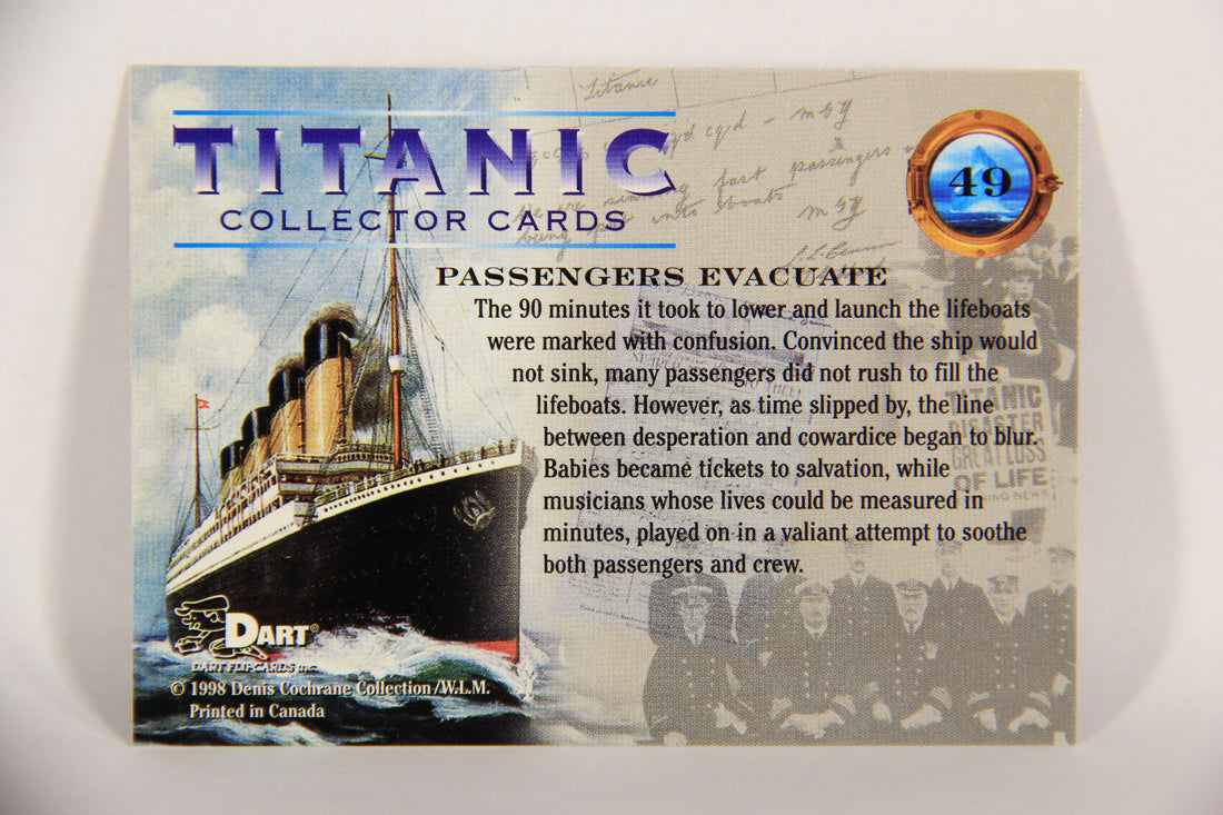 Titanic Collector Cards 1998 Trading Card #49 Passengers Evacuate ENG L017532