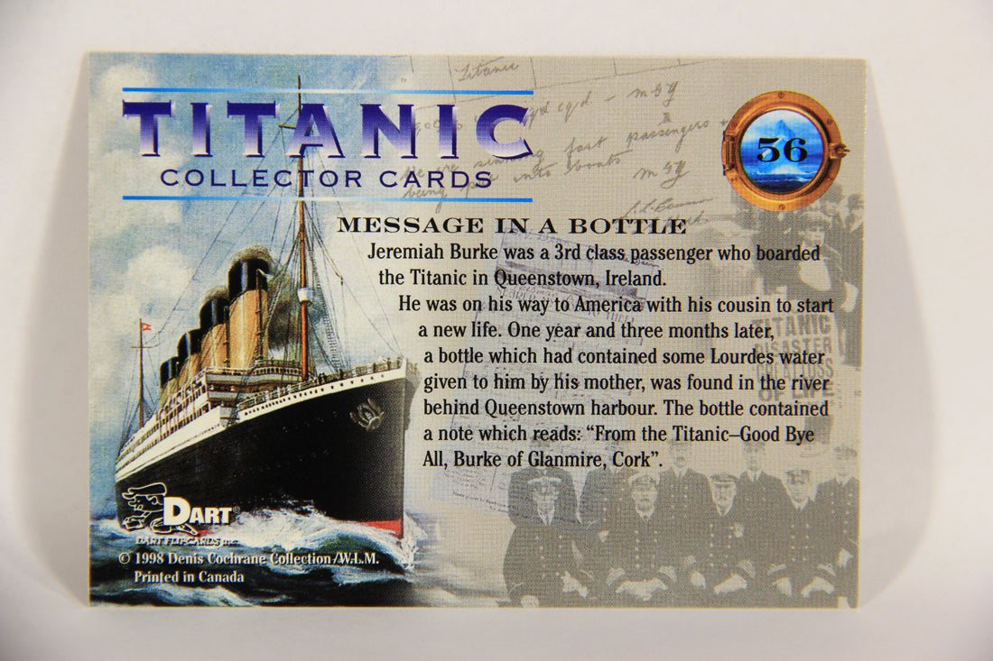 Titanic Collector Cards 1998 Trading Card #56 Message In A Bottle ENG L017539