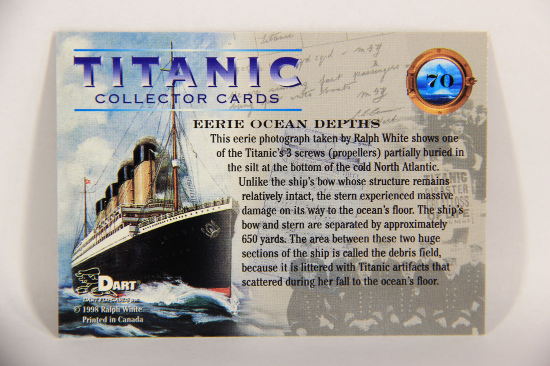 Titanic Collector Cards 1998 Trading Card #70 Eerie Ocean Depths ENG L017553