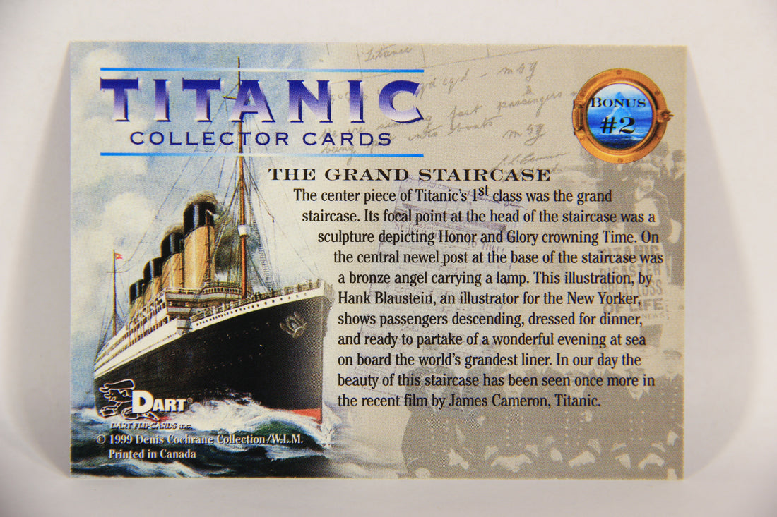Titanic Collector Cards 1999 Trading Card - Bonus Card #2 The Grand Staircase ENG L017557