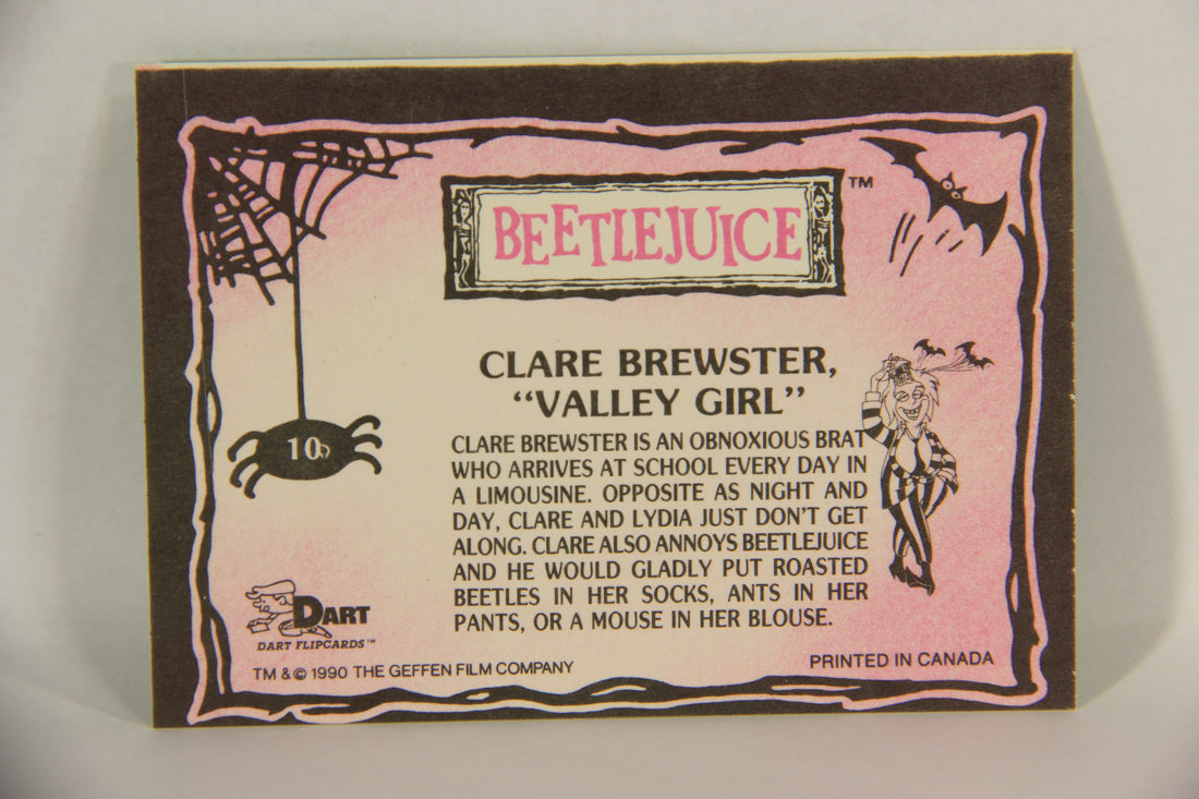 Beetlejuice 1990 Trading Card #10 Clare Brewster Valley Girl ENG L017605