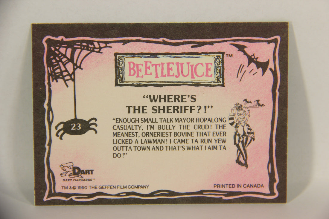 Beetlejuice 1990 Trading Card #23 Where's The Sheriff ENG L017607