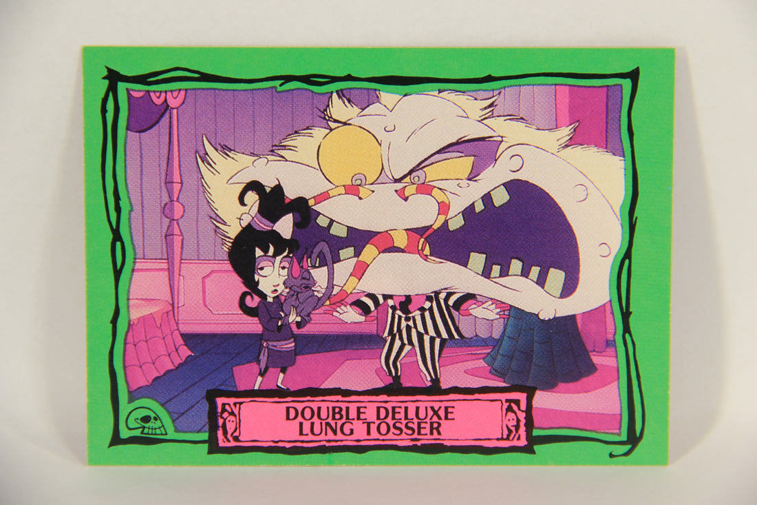 Beetlejuice 1990 Trading Card #27 Double Deluxe Lung Tosser ENG L017608