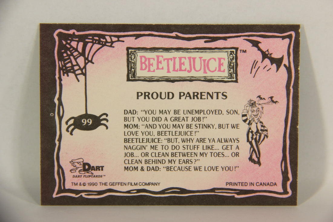 Beetlejuice 1990 Trading Card #99 Proud Parents ENG L017615