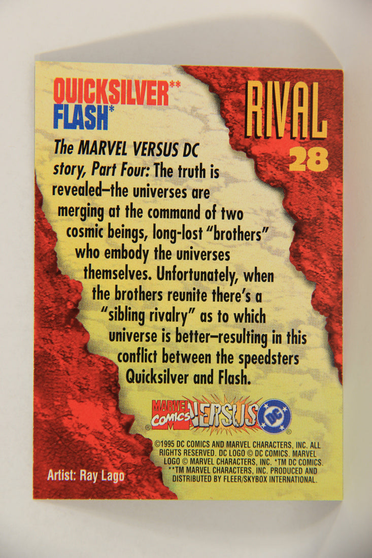 DC Versus Marvel Comics 1995 Trading Card #28 Quicksilver Vs Flash ENG L017620