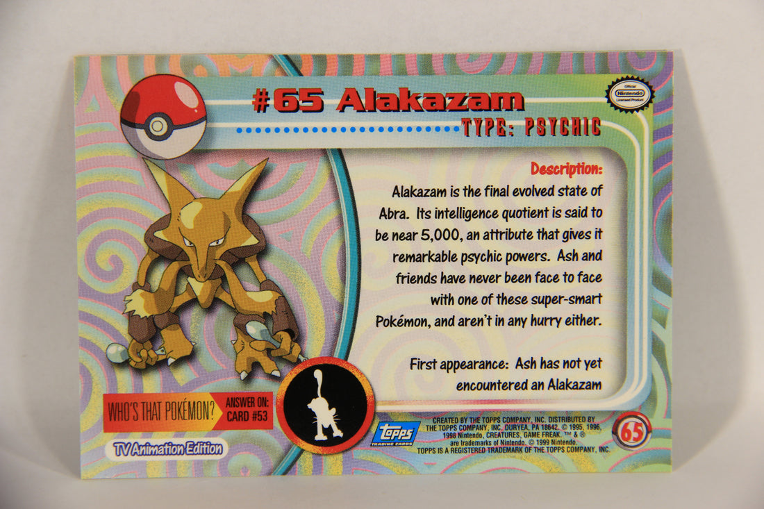 Pokémon Card Alakazam #65 TV Animation Blue Logo 1st Print ENG L017636