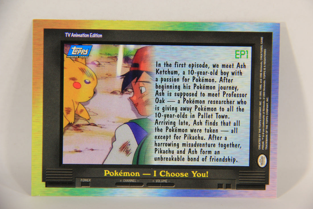 Pokémon Card TV Animation #EP1 I Choose You Blue Logo 1st Print ENG L017637