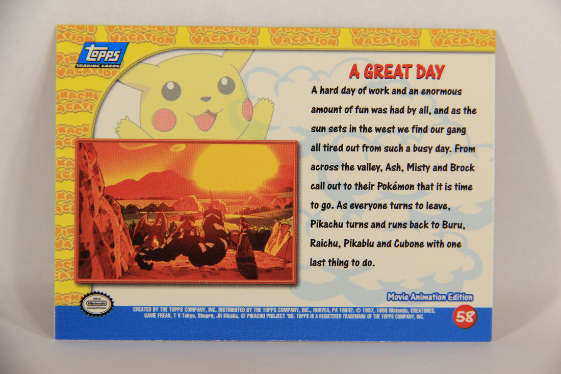 Pokémon Card First Movie #58 A Great Day Foil Chase Blue Logo 1st Print ENG L017667
