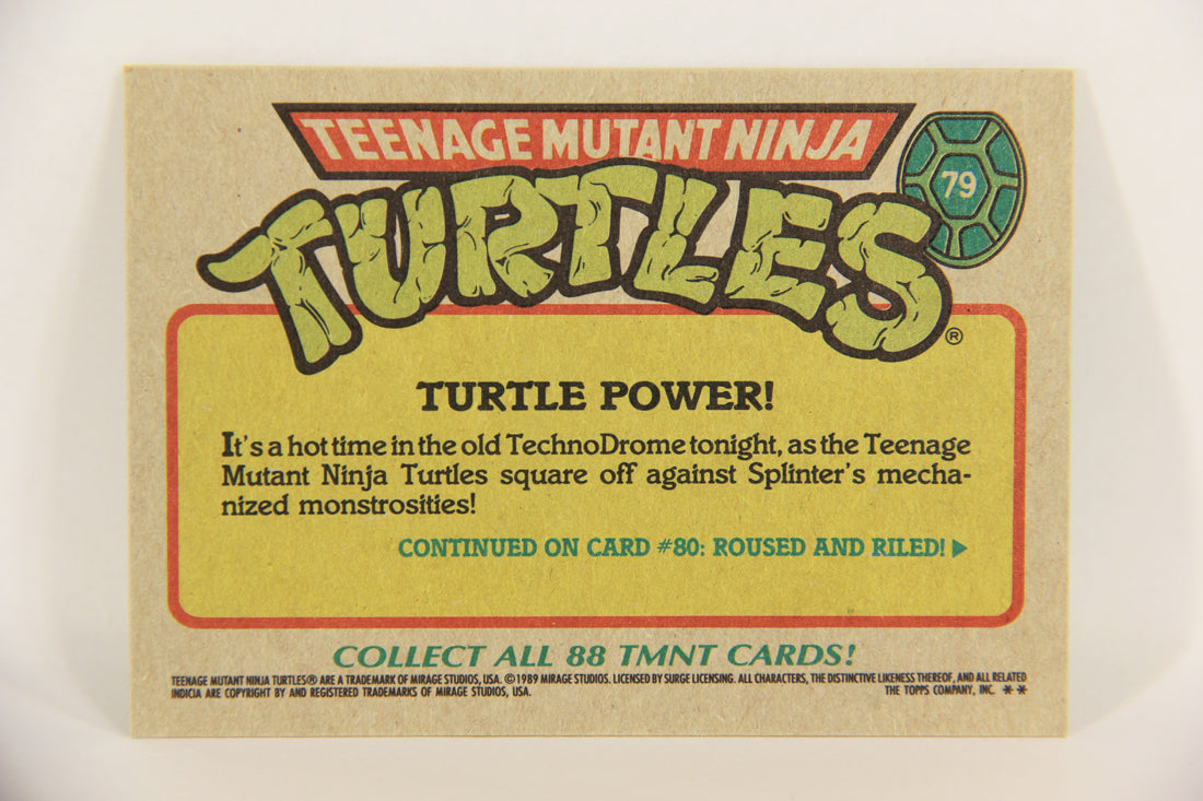 Teenage Mutant Ninja Turtles 1989 Trading Card #79 Turtle Power ENG L017675