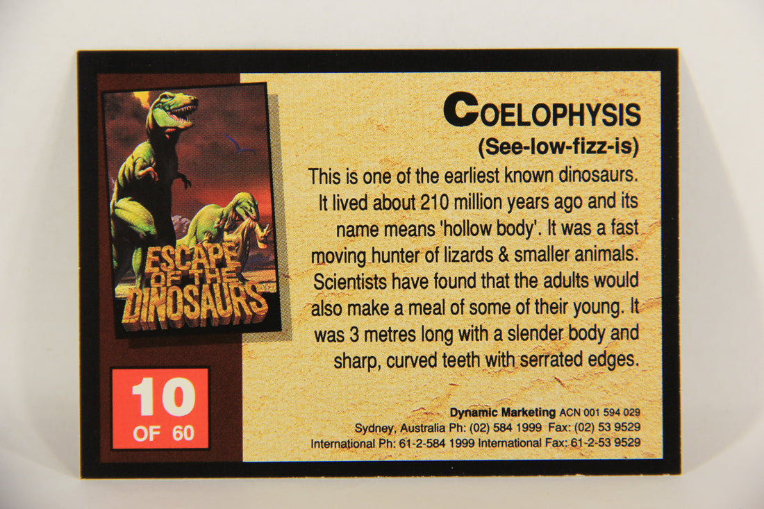 Escape Of The Dinosaurs 1993 Trading Card #10 Coelophysis ENG L017695