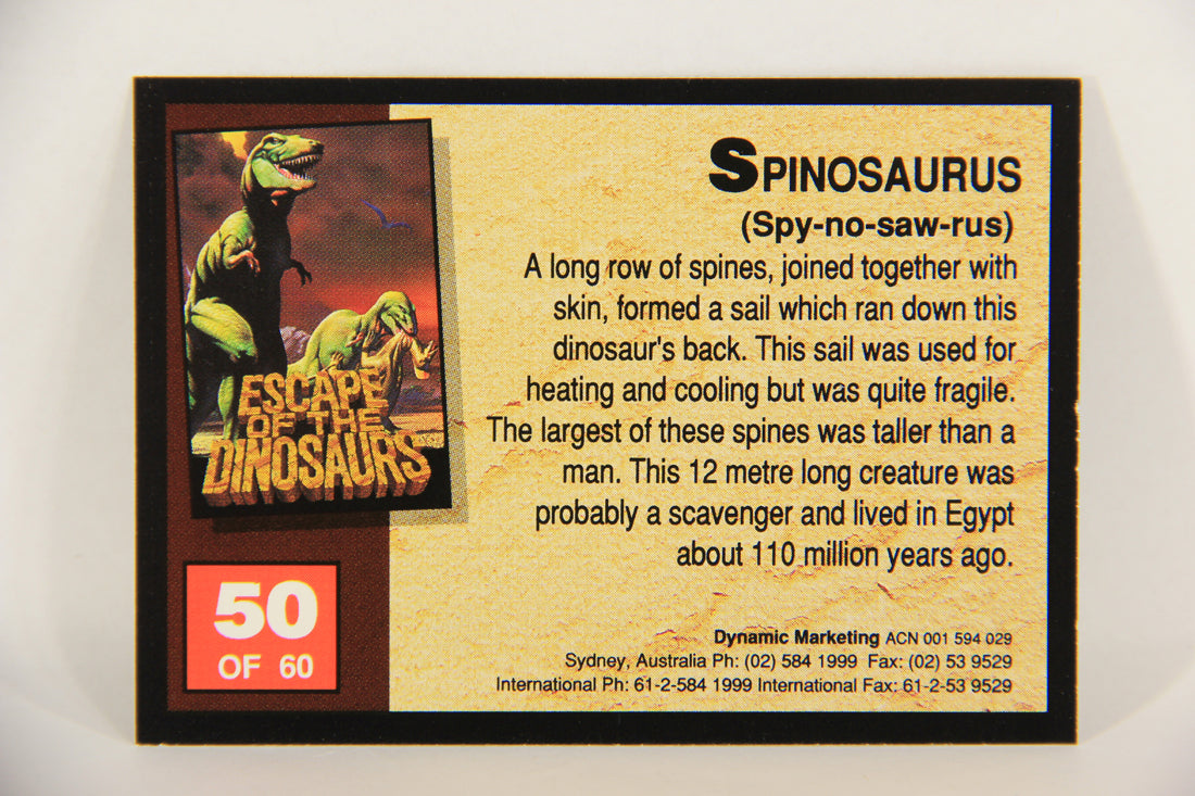 Escape Of The Dinosaurs 1993 Trading Card #50 Spinosaurus ENG L017735