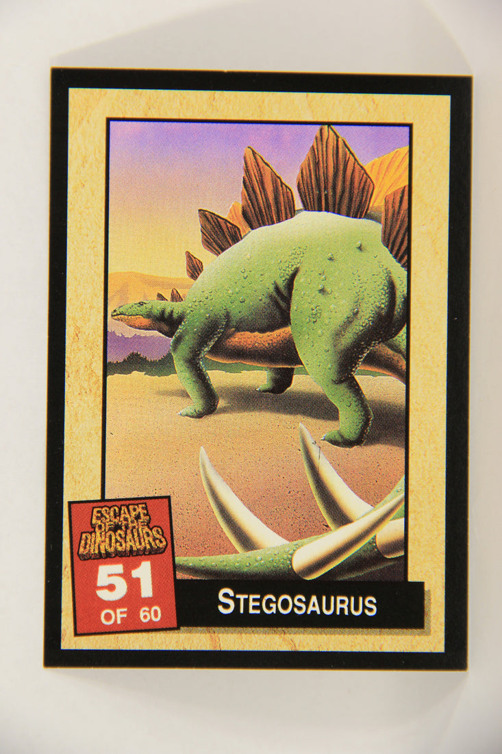 Escape Of The Dinosaurs 1993 Trading Card #51 Stegosaurus ENG