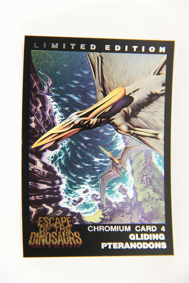 Escape Of The Dinosaurs 1993 Trading Card Chromium #4 Gliding Pteranodons ENG L017748