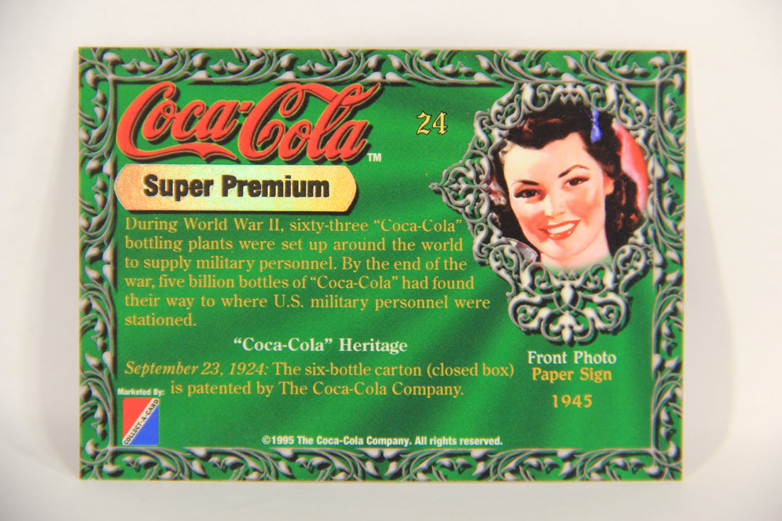Coca-Cola Super Premium 1995 Trading Card #24 Paper Sign 1945 L017774