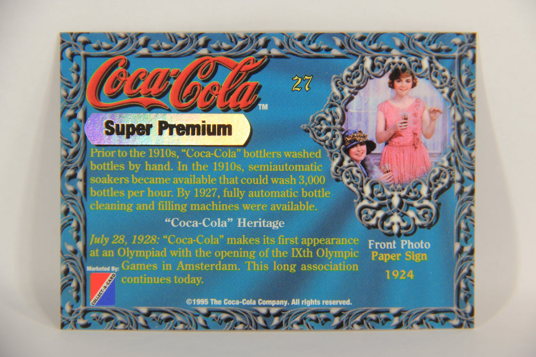 Coca-Cola Super Premium 1995 Trading Card #27 Paper Sign 1924 L017777