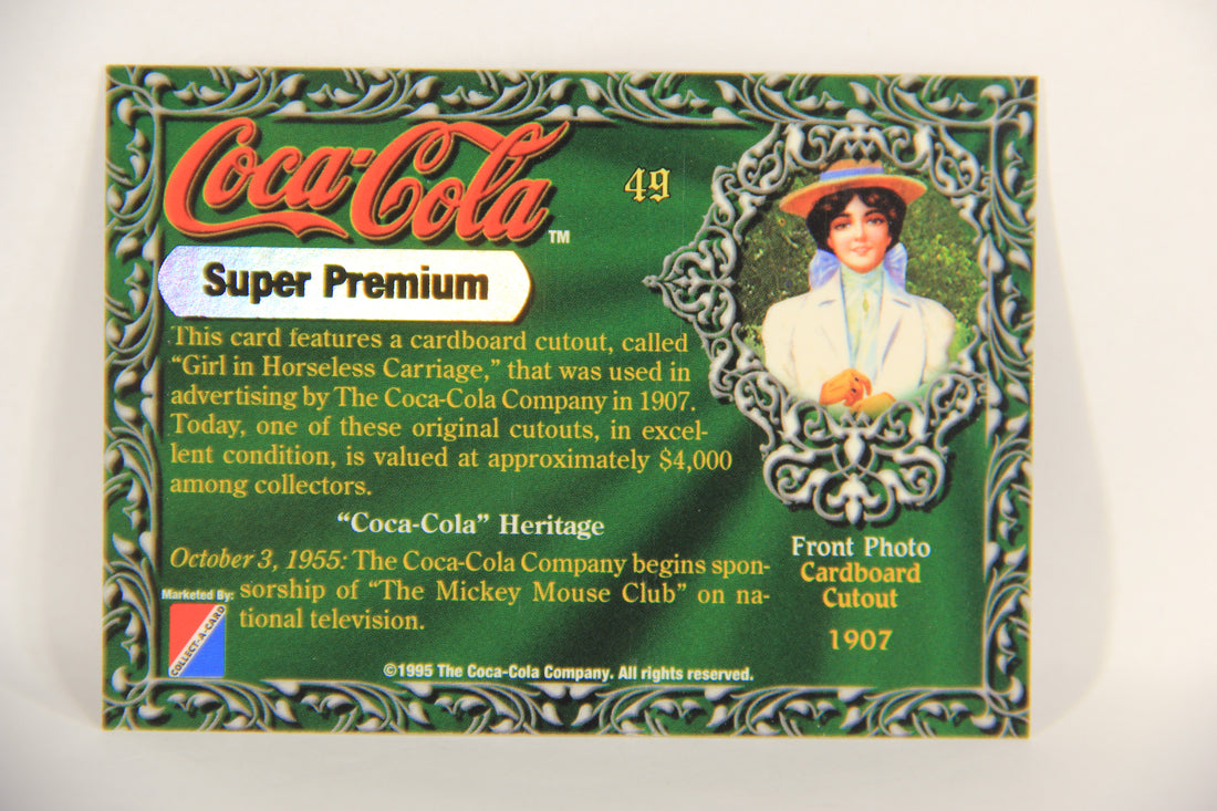 Coca-Cola Super Premium 1995 Trading Card #49 Cardboard Cutout 1907 L017799