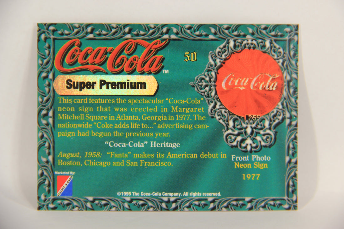 Coca-Cola Super Premium 1995 Trading Card #50 Neon Sign 1977 L017800