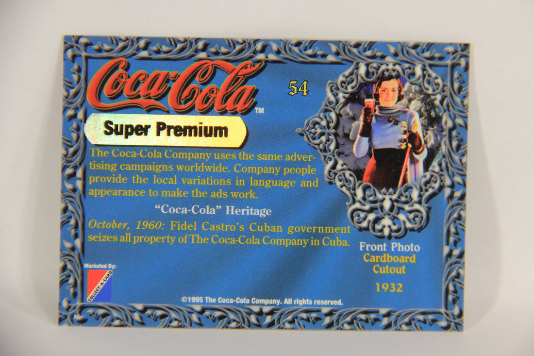 Coca-Cola Super Premium 1995 Trading Card #54 Cardboard Cutout 1932 L017804