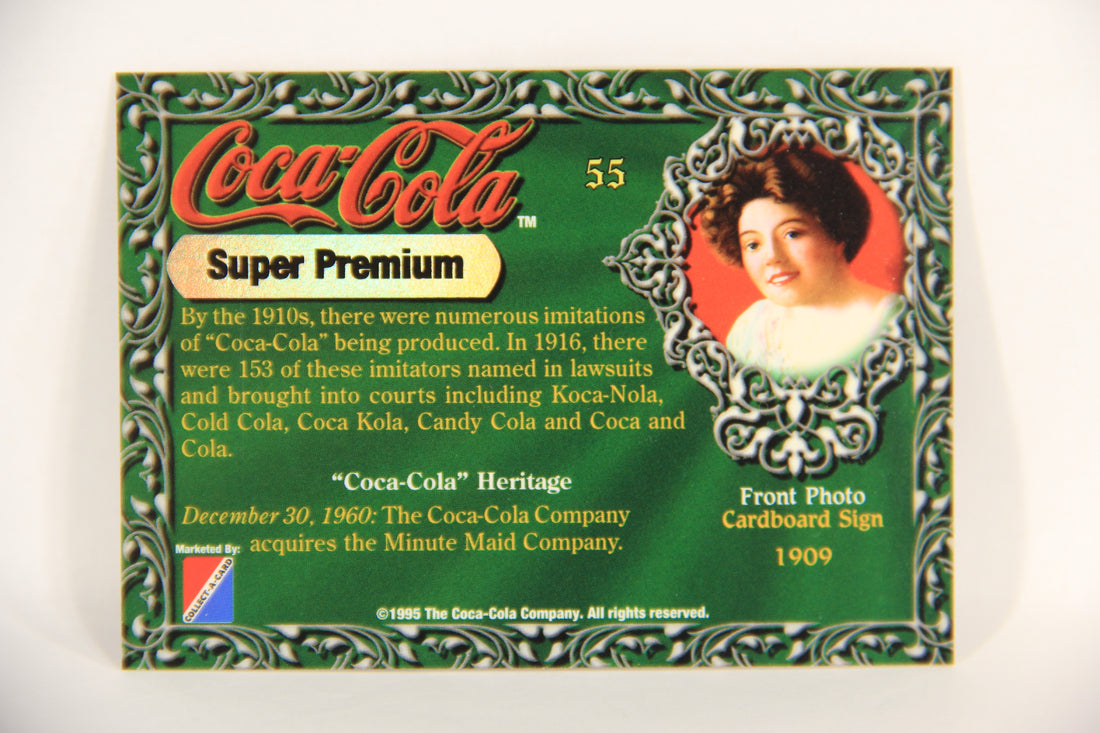 Coca-Cola Super Premium 1995 Trading Card #55 Cardboard Sign 1909 L017805