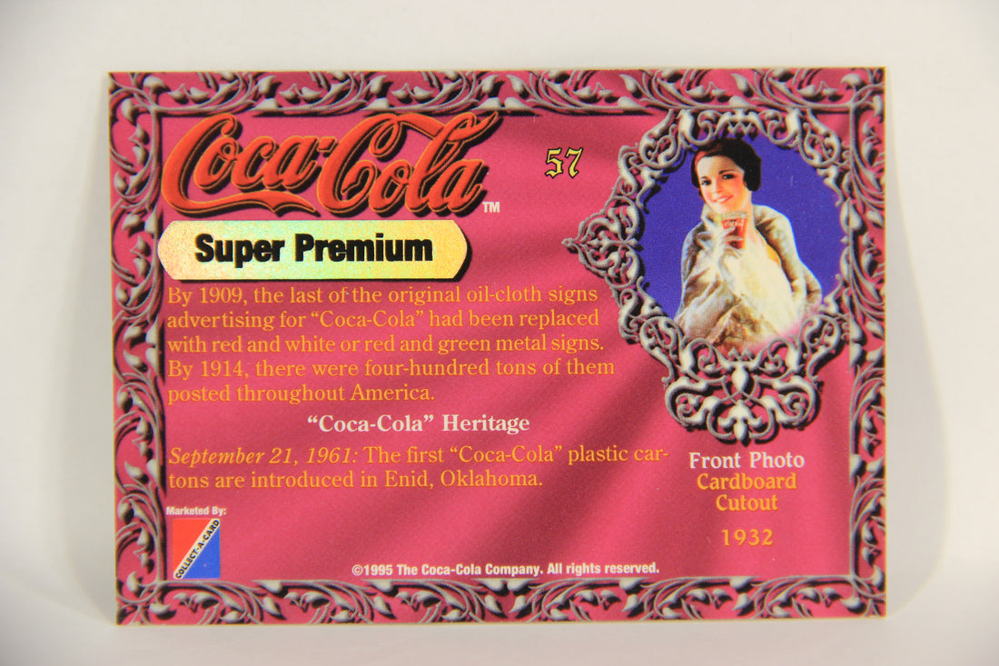 Coca-Cola Super Premium 1995 Trading Card #57 Cardboard Cutout 1932 L017807