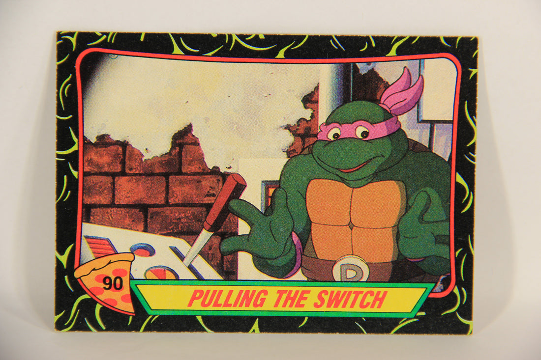 Teenage Mutant Ninja Turtles 2nd Series 1989 Trading Card #90 Pulling The Switch L017812