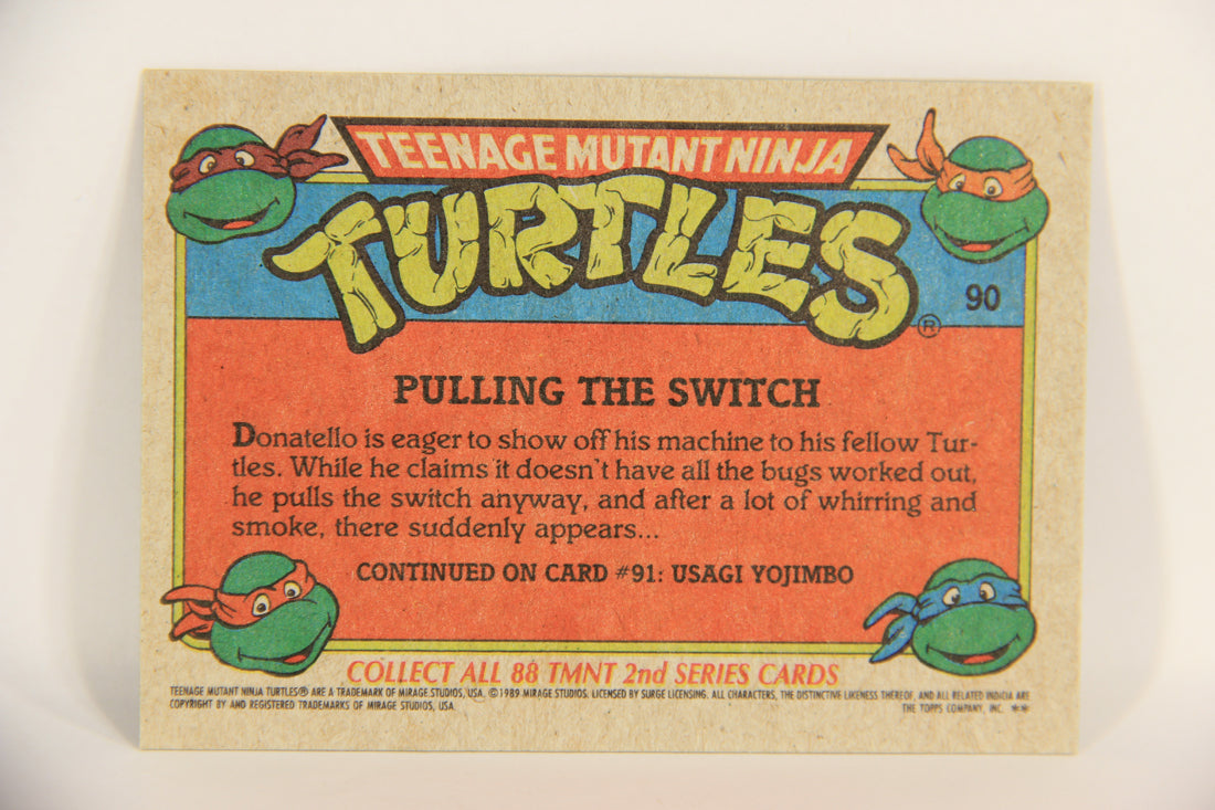 Teenage Mutant Ninja Turtles 2nd Series 1989 Trading Card #90 Pulling The Switch L017812
