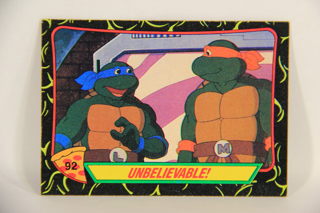 Teenage Mutant Ninja Turtles 2nd Series 1989 Trading Card #92 Unbelievable L017814