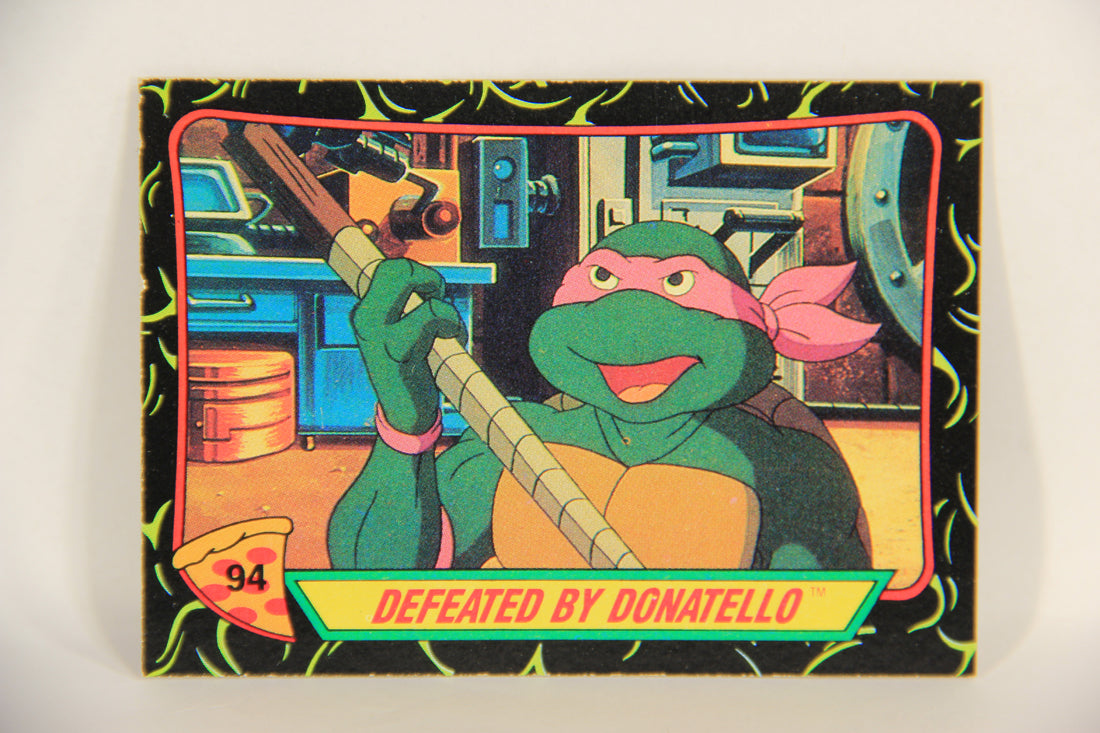 Teenage Mutant Ninja Turtles 2nd Series 1989 Trading Card #94 Defeated By Donatello L017816