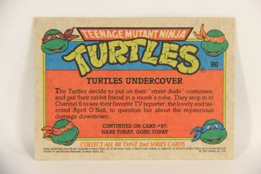 Teenage Mutant Ninja Turtles 2nd Series 1989 Trading Card #96 Turtles Undercover L017818