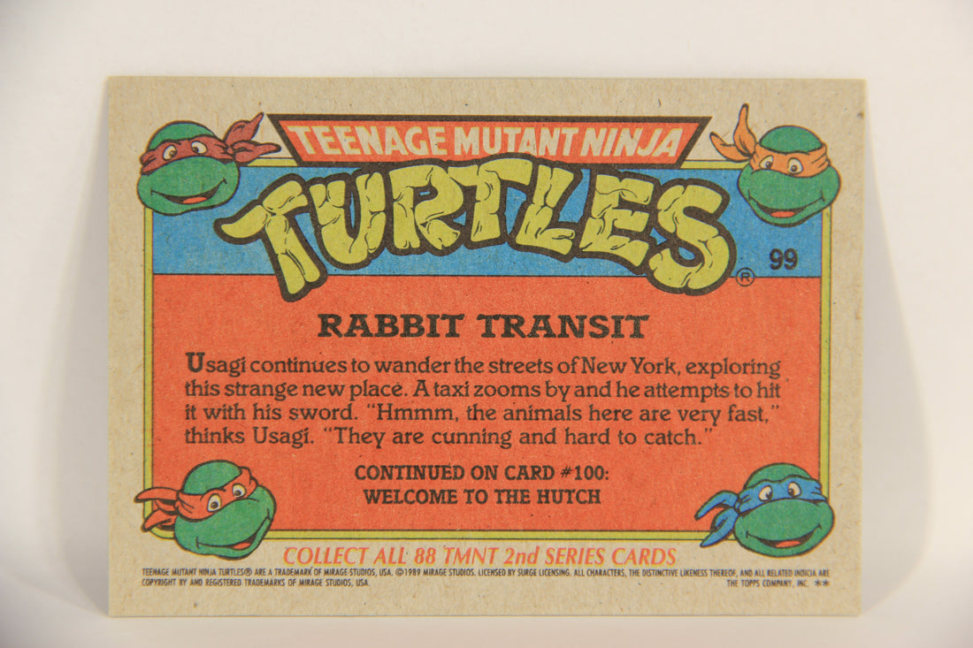 Teenage Mutant Ninja Turtles 2nd Series 1989 Trading Card #99 Rabbit Transit L017821