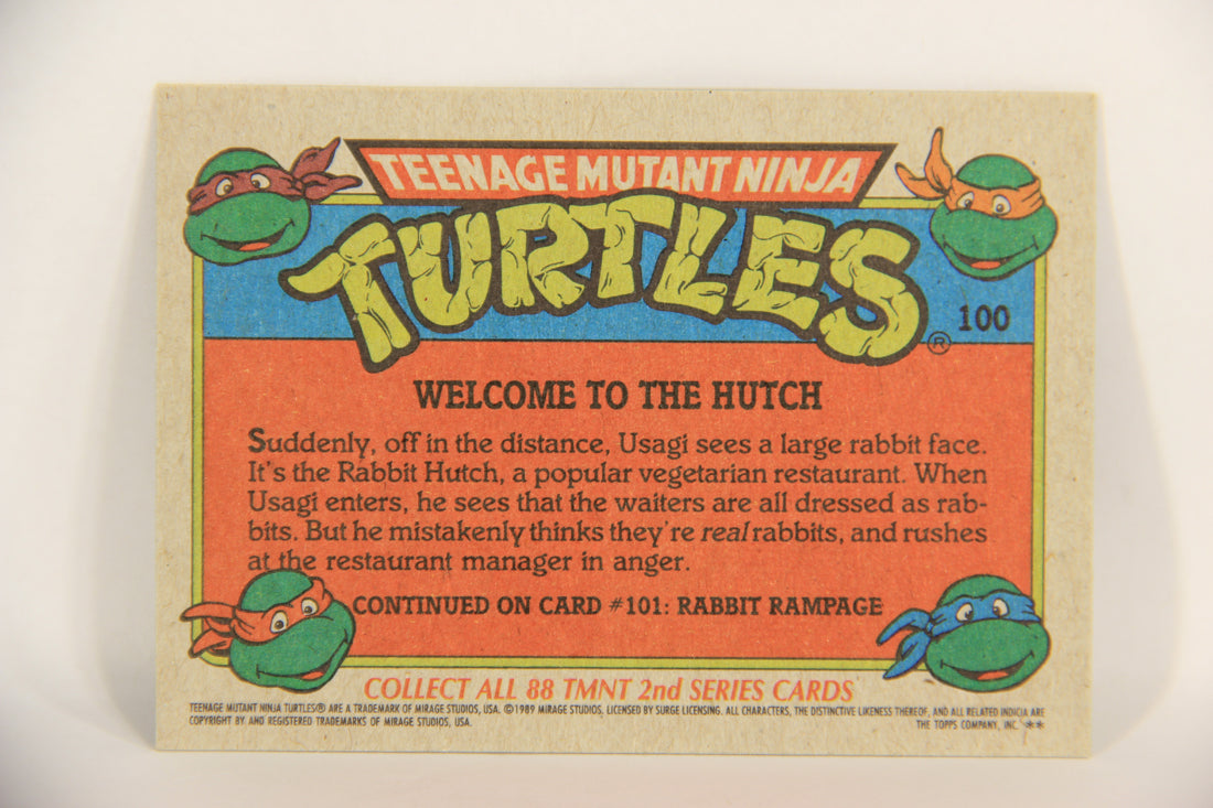 Teenage Mutant Ninja Turtles 2nd Series 1989 Trading Card #100 Welcome To The Hutch L017822