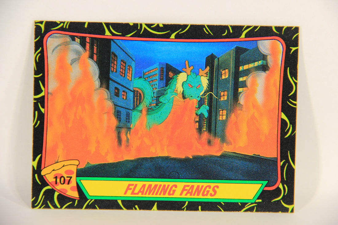 Teenage Mutant Ninja Turtles 2nd Series 1989 Trading Card #107 Flaming Fangs L017829