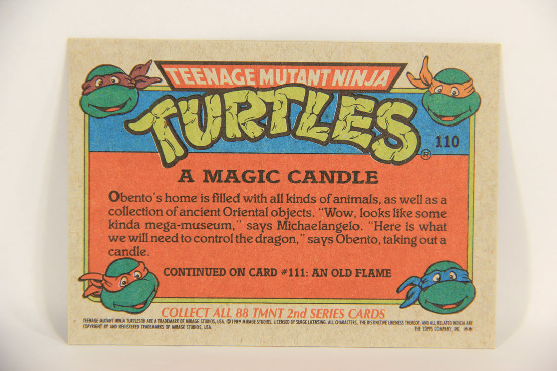 Teenage Mutant Ninja Turtles 2nd Series 1989 Trading Card #110 A Magic Candle L017832