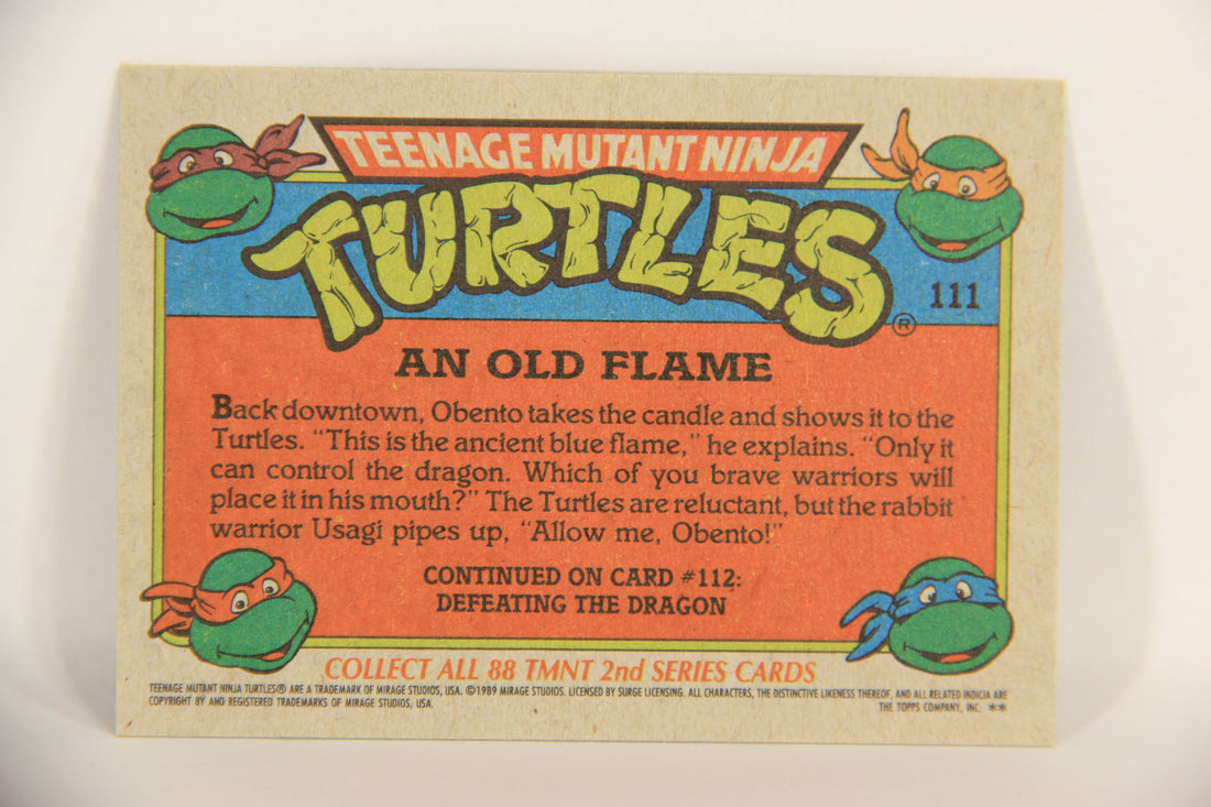 Teenage Mutant Ninja Turtles 2nd Series 1989 Trading Card #111 An Old Flame L017833