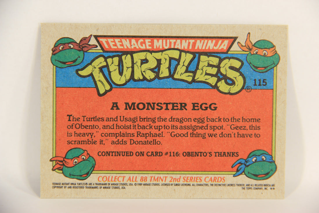 Teenage Mutant Ninja Turtles 2nd Series 1989 Trading Card #115 A Monster Egg L017837