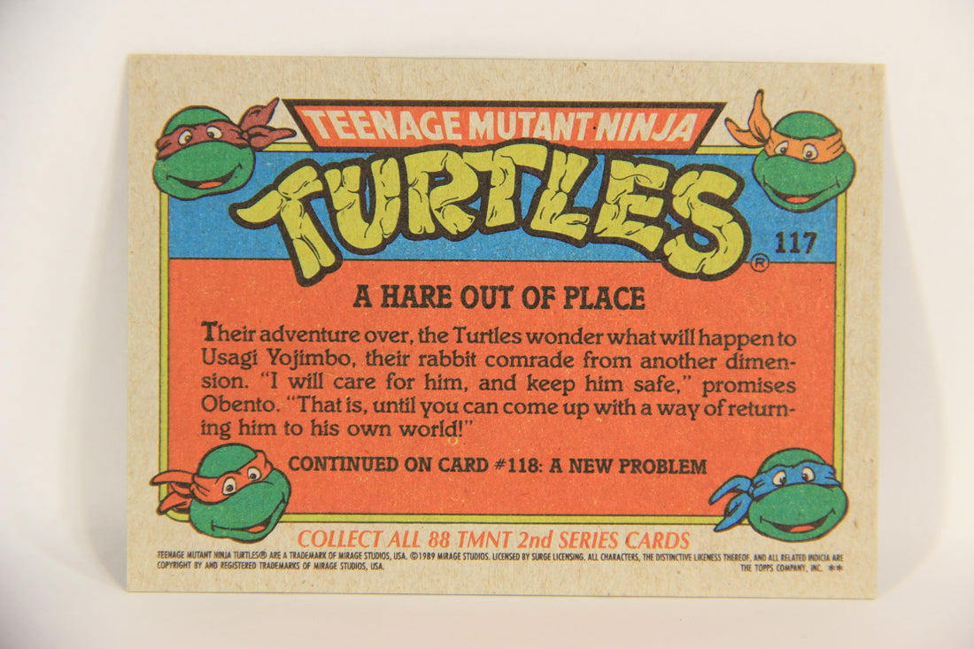 Teenage Mutant Ninja Turtles 2nd Series 1989 Trading Card #117 A Hare Out Of Place L017839