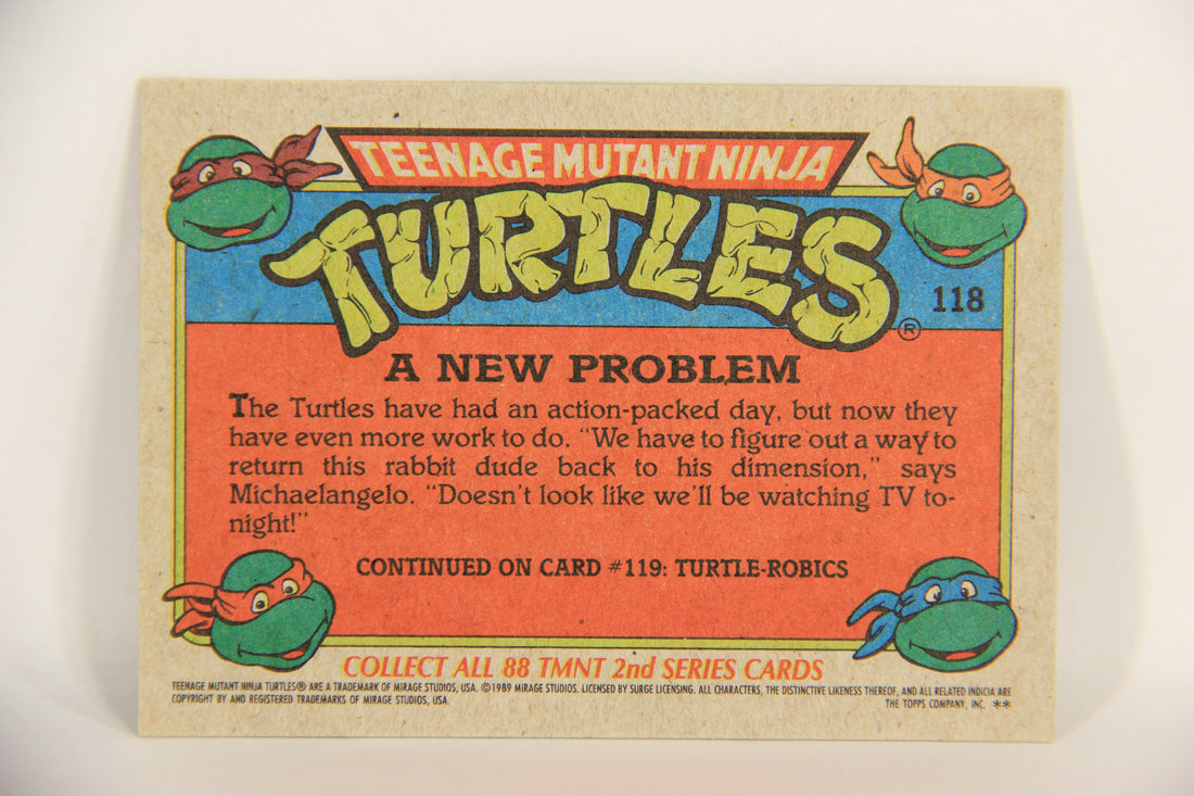 Teenage Mutant Ninja Turtles 2nd Series 1989 Trading Card #118 A New Problem L017840