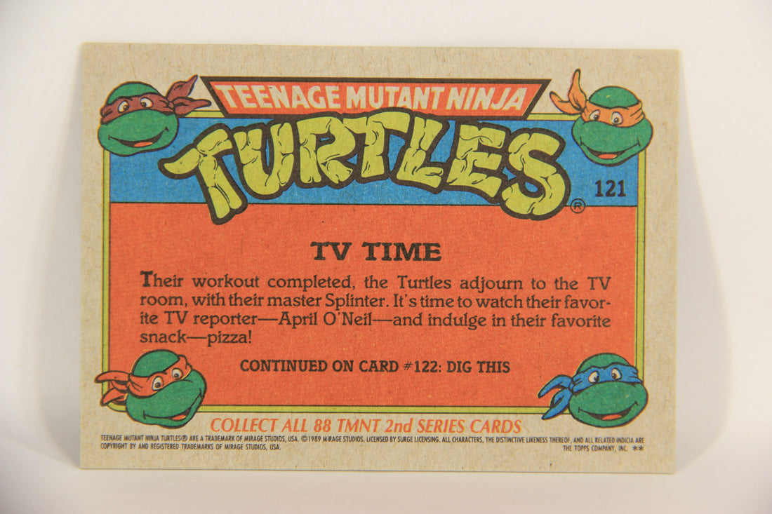 Teenage Mutant Ninja Turtles 2nd Series 1989 Trading Card #121 TV Time L017843