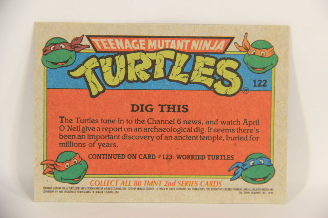 Teenage Mutant Ninja Turtles 2nd Series 1989 Trading Card #122 Dig This L017844
