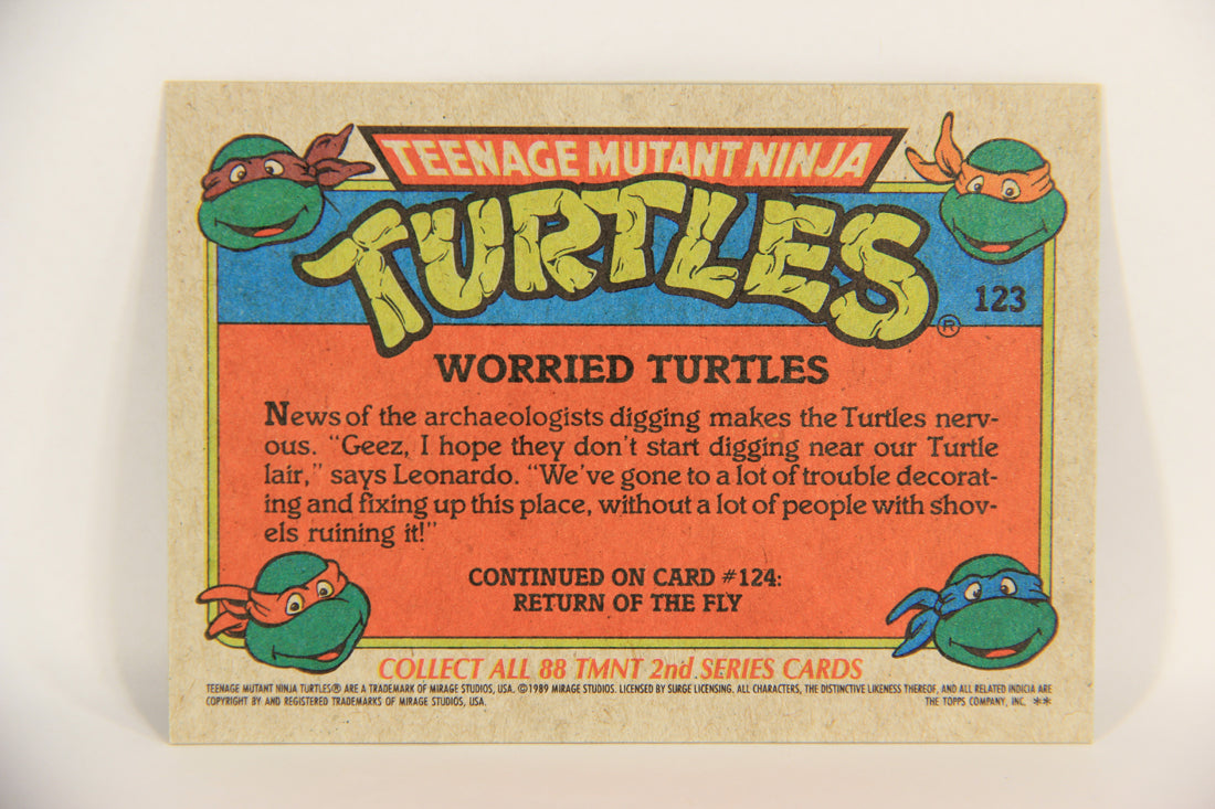 Teenage Mutant Ninja Turtles 2nd Series 1989 Trading Card #123 Worried Turtles L017845