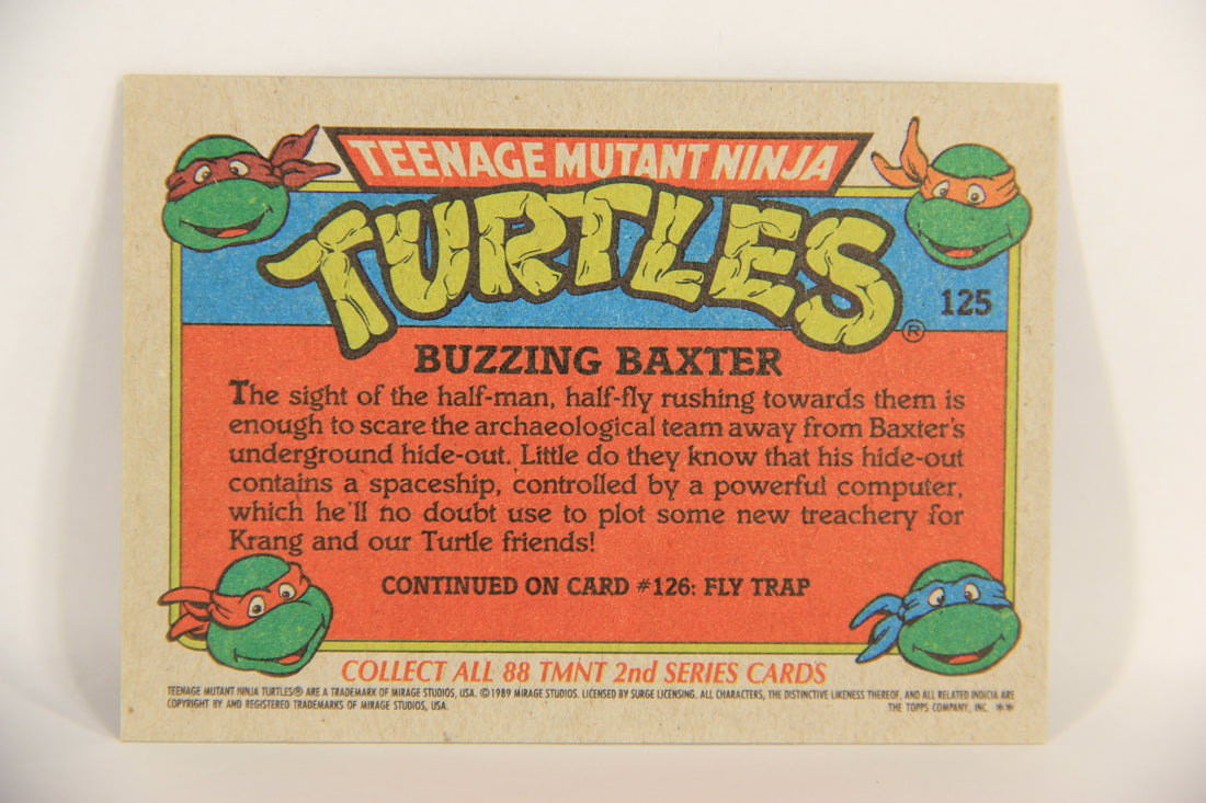 Teenage Mutant Ninja Turtles 2nd Series 1989 Trading Card #125 Buzzing Baxter L017847