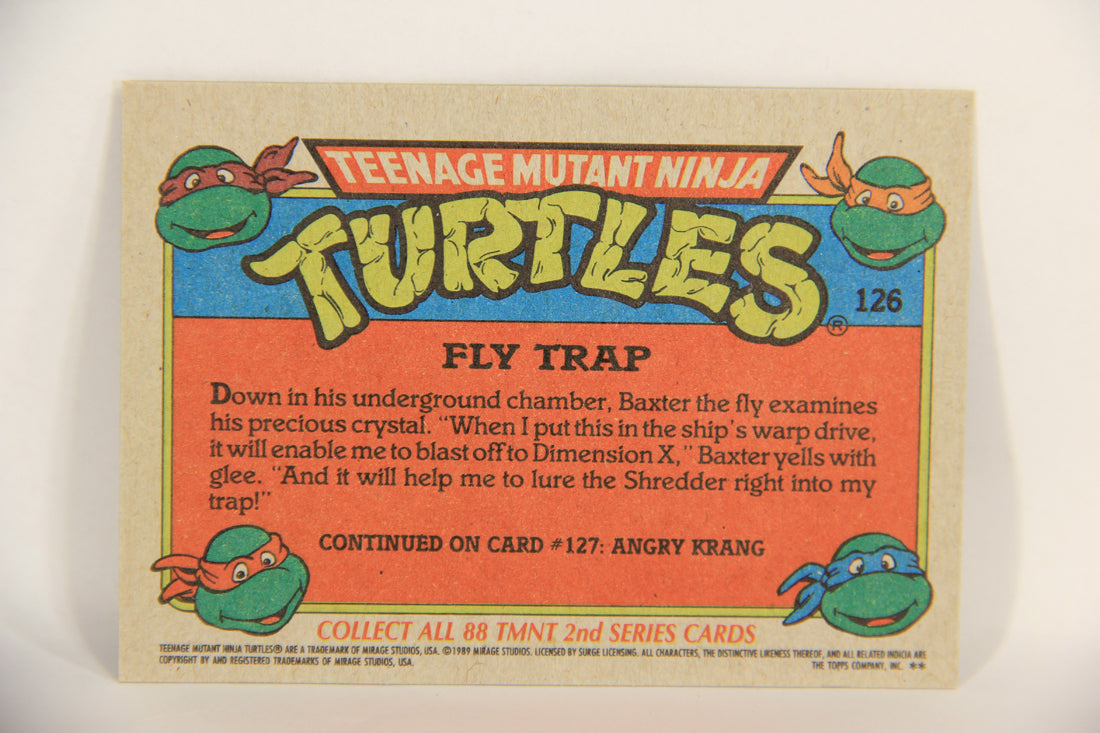 Teenage Mutant Ninja Turtles 2nd Series 1989 Trading Card #126 Fly Trap L017848