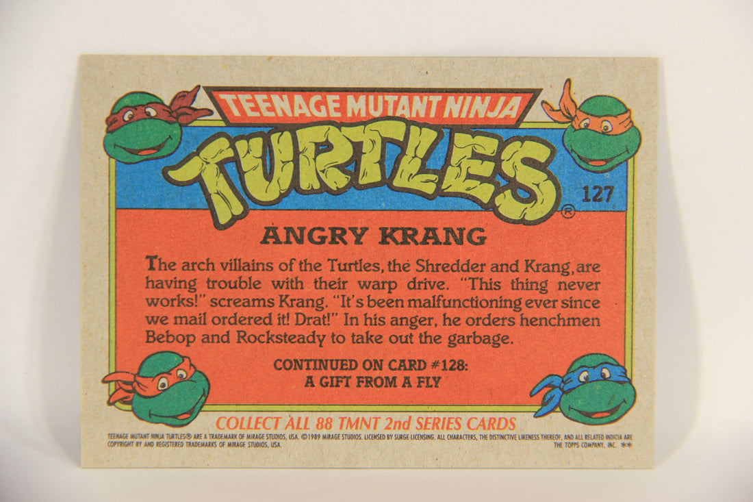 Teenage Mutant Ninja Turtles 2nd Series 1989 Trading Card #127 Angry Krang L017849