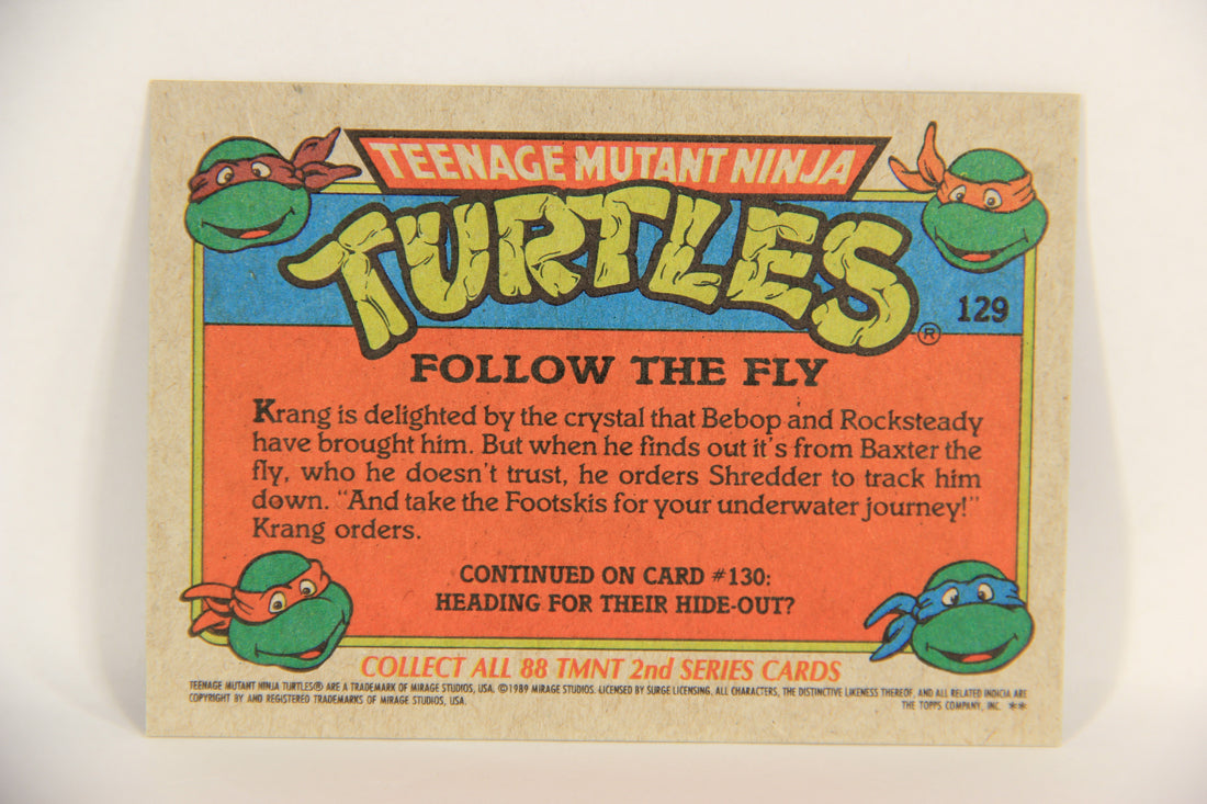 Teenage Mutant Ninja Turtles 2nd Series 1989 Trading Card #129 Follow The Fly L017851