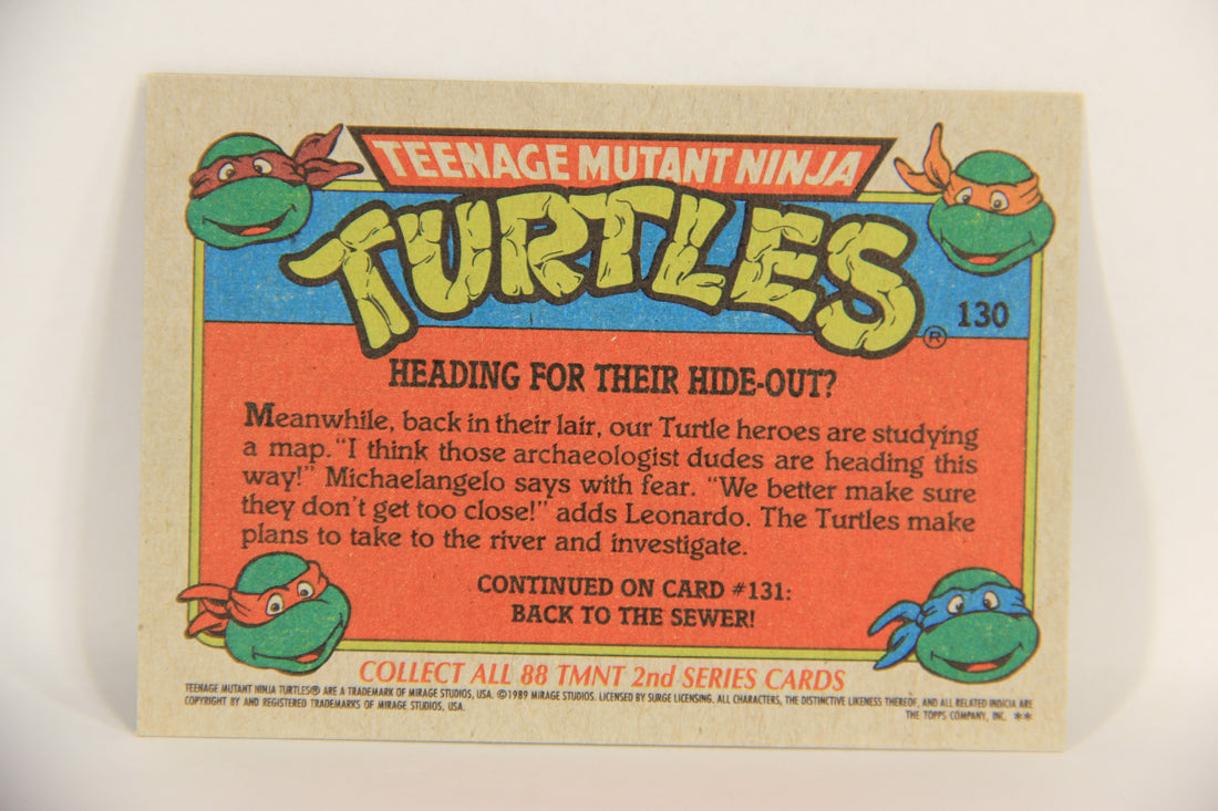 Teenage Mutant Ninja Turtles 2nd Series 1989 Card #130 Heading For Their Hide-Out L017852