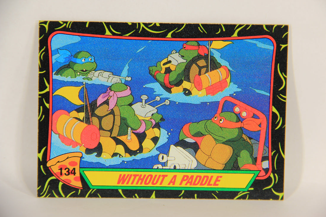 Teenage Mutant Ninja Turtles 2nd Series 1989 Trading Card #134 Without A Paddle L017856
