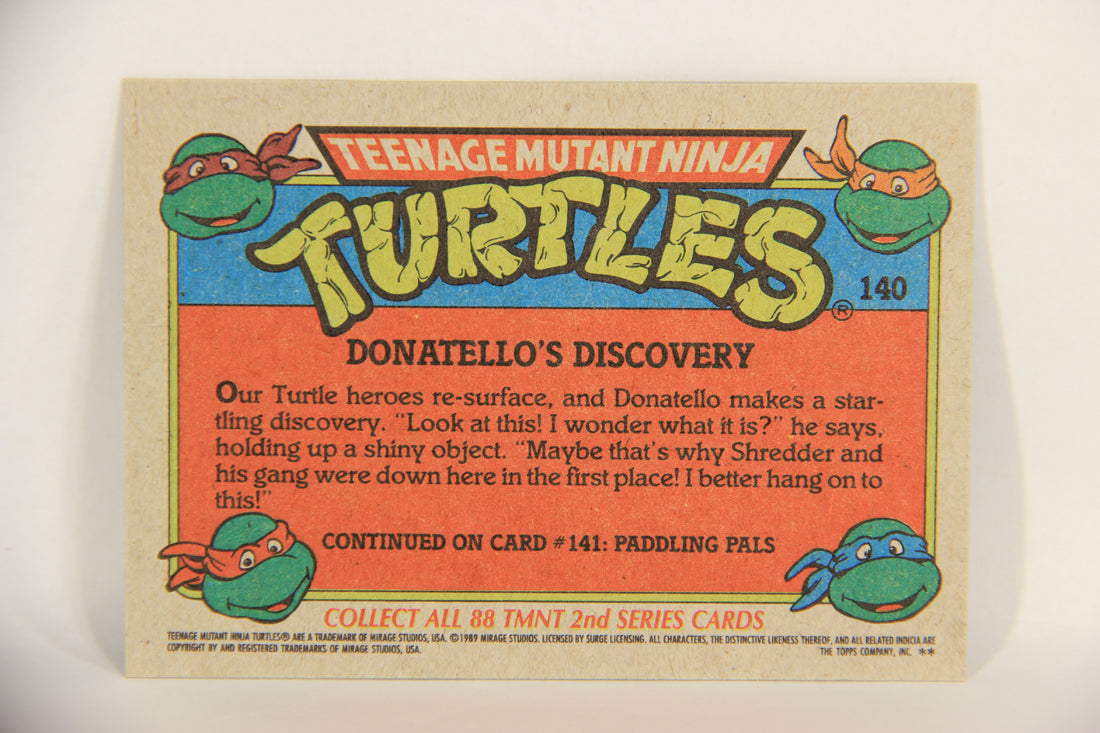 Teenage Mutant Ninja Turtles 2nd Series 1989 Trading Card #140 Donatello's Discovery L017862
